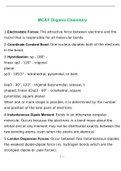 MCAT Organic Chemistry 2022 Questions and Answers