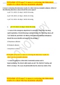 NUR 6560 ATI Exam 2 A nurse is reviewing the laboratory results of a client who has metabolic alkalosis