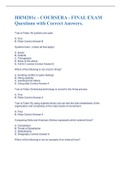 HRM201c - COURSERA - FINAL EXAM Questions with Correct Answers. 