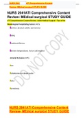 NURS 2941	ATI Comprehensive Content  Review- MEdical surgical STUDY GUIDE