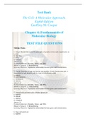 The Cell: A Molecular Approach, Eighth Edition Geoffrey M. Cooper Chapter 4: Fundamentals of Molecular Biology  TEST FILE QUESTIONS