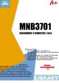 MNB3701 ASSIGNMENT 3 SEMESTER 1 2023