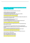 Patient Safety and quality (NCLEX questions) Answered correctly_ Summer 2023.