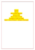 Pearson Edexcel Mark Scheme (Results) Summer 2022 Pearson Edexcel GCSE In Religious Studies B (l RBO) Paper 3: Area of Study 3 - Religion, Philosophy Mark Scheme (Results) Summer 2022 Pearson Edexcel GCSE In Religious Studies B (1RB0) Paper 3: Area of Stu