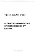 TEST BANK FOR ALCANO’S FUNDAMENTALS OF MICROBIOLOGY 9 EDITIONTEST BANK FOR ALCANO’S FUNDAMENTALS OF MICROBIOLOGY 9 EDITION