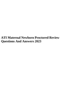 ATI MATERNAL-NEWBORN NEW EXAM 2023 (REVISED) WITH CORRECT ANSWERS.