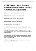 PEAT Exam 1 Part 2 exam questions with 100- correct answers 2025(passed)