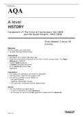 AQA A level HISTORY Component 2T JUNE 2022 QUESTION PAPER>The Crisis of Communism: the USSR and the Soviet Empire, 1953–2000