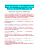 Mass Psychology Jurisprudence Actual  Exam with Questions and 100% Correct  Answers (Graded A+) (Chapter 19) Chapter 19A Department of elder affairs