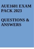 AUE1601 EXAM PACK 2023