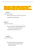 NURS 6501 FINAL EXAM QUESTIONS AND ANSWERS LATEST UPDATE 2022/2023 ATTAINED SCORE 99% ASSURED SUCCESS