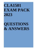 CLA1501 EXAM PACK 2023