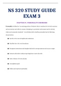 NS 320 Study Guide Exam 3