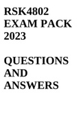 RSK4802 EXAM PACK 2023