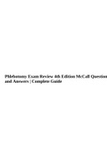 Phlebotomy Exam Review 4th Edition McCall Questions and Answers | Complete Guide.