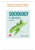 Test Bank For Sociology in Modules {6th Edition 2024} by Richard T. Schaefer| All Chapters Included | Newest Update