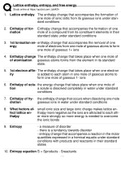 Lattice enthalpy, entropy and free energy flashcards