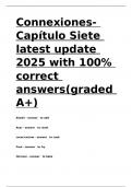 Connexiones- Capítulo Siete latest update 2025 with 100- correct answers(graded A+).