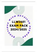 LLW2601 EXAM PACK 2024/2025