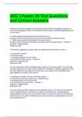 OEC Chapter 20 Test Questions and Correct Answers 