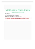 NURS 6501 Week 11 Final Exam (Version 2)/ NURS 6501N Final Exam, Secure HIGHSCORE with HIGHRATED Answers), NURS 6501: Advanced Pathophysiology, Walden Univ