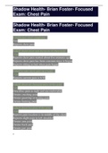 Shadow Health- Brian Foster- Focused  Exam: Chest Pain 1 Shadow Health- Brian Foster- Focused  Exam: Chest Pain