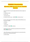 POS2041 Examination   Questions With Revised Correct Detailed  Answers  