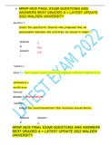 NRNP 6645-1 Week 11 Final Exam 2022 (100% Correct Answers