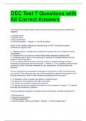 OEC Test 7 Questions with All Correct Answers 