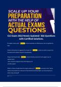 CLC Exam 2022 Newly Updated/ 366 Questions with Certified Solutions.