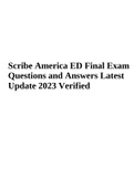 Scribe America ED Final Exam Questions and Answers Latest Update 2023 Verified