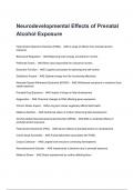 Neurodevelopmental Effects of Prenatal Alcohol Exposure Exam Questions with correct Answers 2024/2025( A+ GRADED 100% VERIFIED).