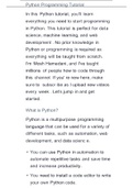 Class notes 0987  Python Programming, ISBN: 9781887902991