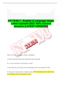 ATI TEAS 7 - English & Language Usage Latest Updated 2022 100% Correct Answers [LATEST VERSION 