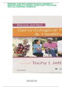 EBERSOLE AND HESS’ GERONTOLOGICAL NURSING & HEALTHY AGING 5TH EDITION: TOUHY & JETT TEST BANK 2024 ALL CHAPTERS  COMPLETE 