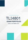 TLI4801 Portfolio October 2024 - Due 22 October 2024