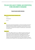 Exam Study Guide Solution - C213 / C 213 (Latest 2023 / 2024) : Accounting for Decision Makers - W.G.U
