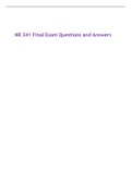 NR 341 Final Exam Questions and Answers