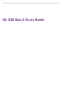 NU 530 Quiz 2 Study Guide