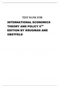 TEST BANK FOR INTERNATIONAL ECONOMICS THEORY AND POLICY 6TH EDITION BY KRUGMAN AND OBSTFELD