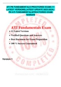 ATI PN FUNDAMENTALS PROCTORED EXAM (11 LATEST VERSIONS,LATEST UPDATE 20232024) / PN ATI FUNDAMENTALSPROCTORED EXAM  /testbank