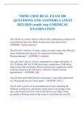 NBME CBSE REAL EXAM 200  QUESTIONS AND ANSWERS LATEST  2023-2024 (usmle step 1)MEDICAL EXAMINATION 