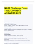 NAS2 Challenge Exam  100% CORRECT  ANSWERS 2023
