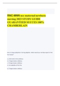 RNC-MNN ncc maternal newborn  nursing 2023 STUDY GUIDE  GUARANTEED SUCCES 100% CHAMBERLAIN