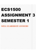 ECS1500 Assignment 3 Semester 1 2023