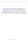 HESI RN EXIT EXAM V2 2022 Actual  EXAM