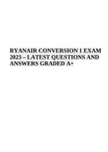 RYANAIR CONVERSION 1 EXAM 2023 – LATEST QUESTIONS AND ANSWERS GRADED A+