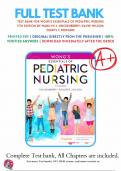 TEST BANK For Wong’s Essentials of Pediatric Nursing, 11th Edition by Marilyn Hockenberry, Cheryl Rodgers