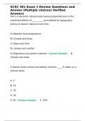 SCSC 301 Exam 1 Review Questions and Answer (Multiple choices) Verified Answers  