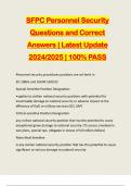 PACKAGE DEAL FOR SPeD SFPC EXAMS::::: QUESTIONS AND CORRECT ANSWERS | LATEST UPDATE 2024/2025